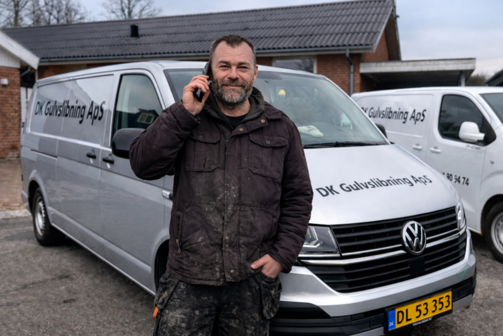 Slibning af træterrasse på Sjælland